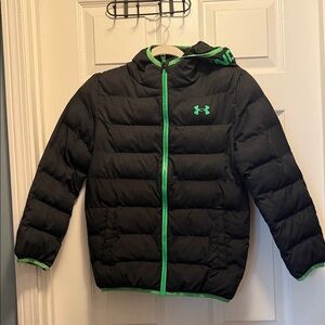 Under Armour Black Jacket with Green Trim